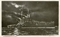 WWI-Dreadnought at night